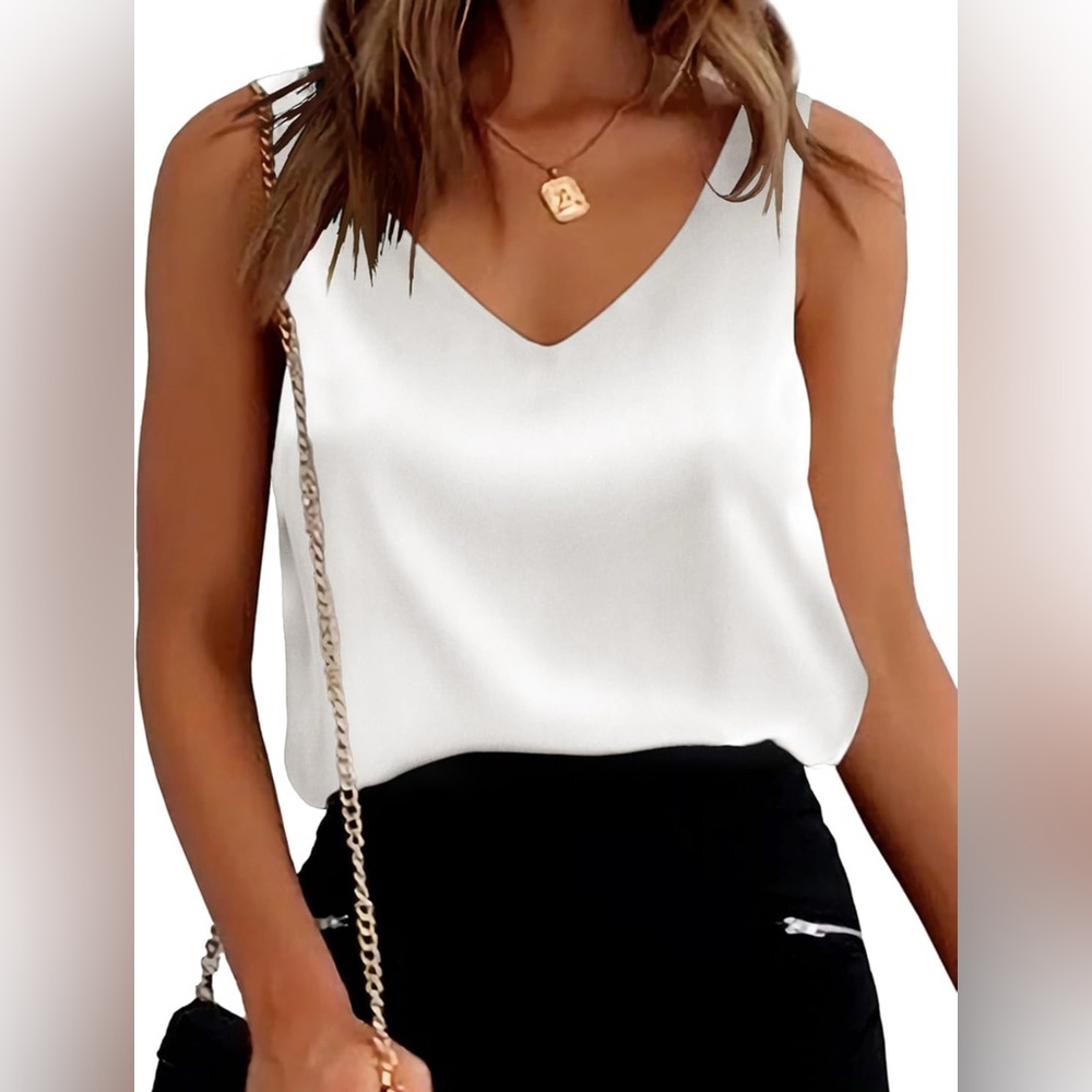 Satin V Neck
